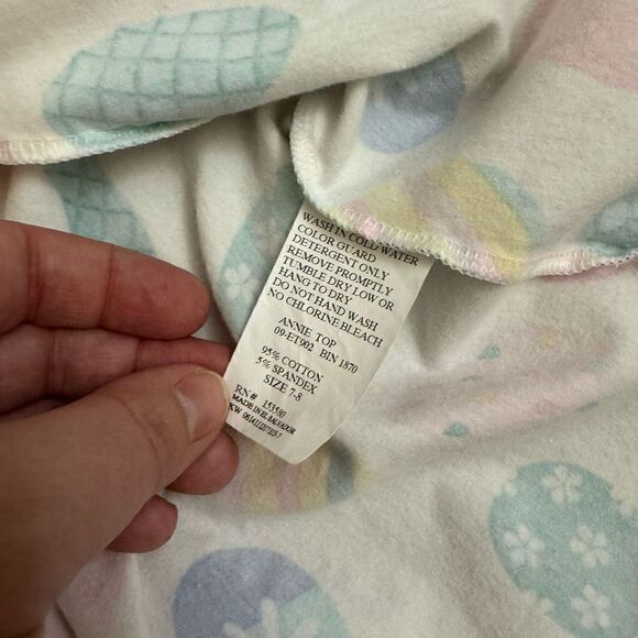 Eleanor Rose Annie Top White with Easter Eggs & Marianne Shorts in Pink Size 7-8 - Picture 4 of 9